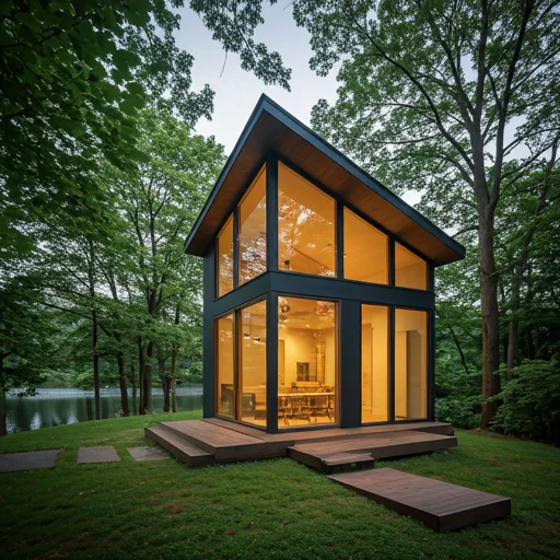Sustainable luxury house by the lake
